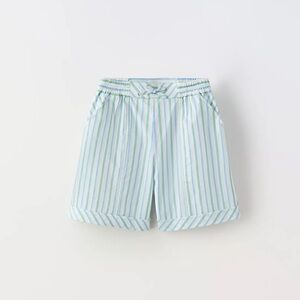NWT Zara 7Y cotton striped shorts